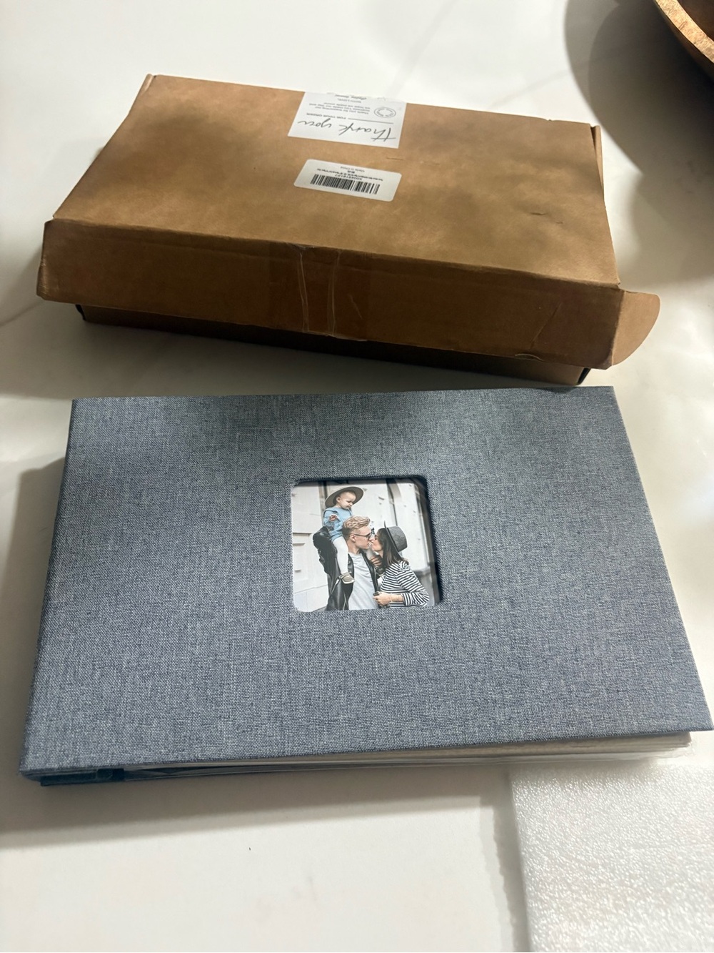 Gray Linen Photo Album for Accessories - Gray